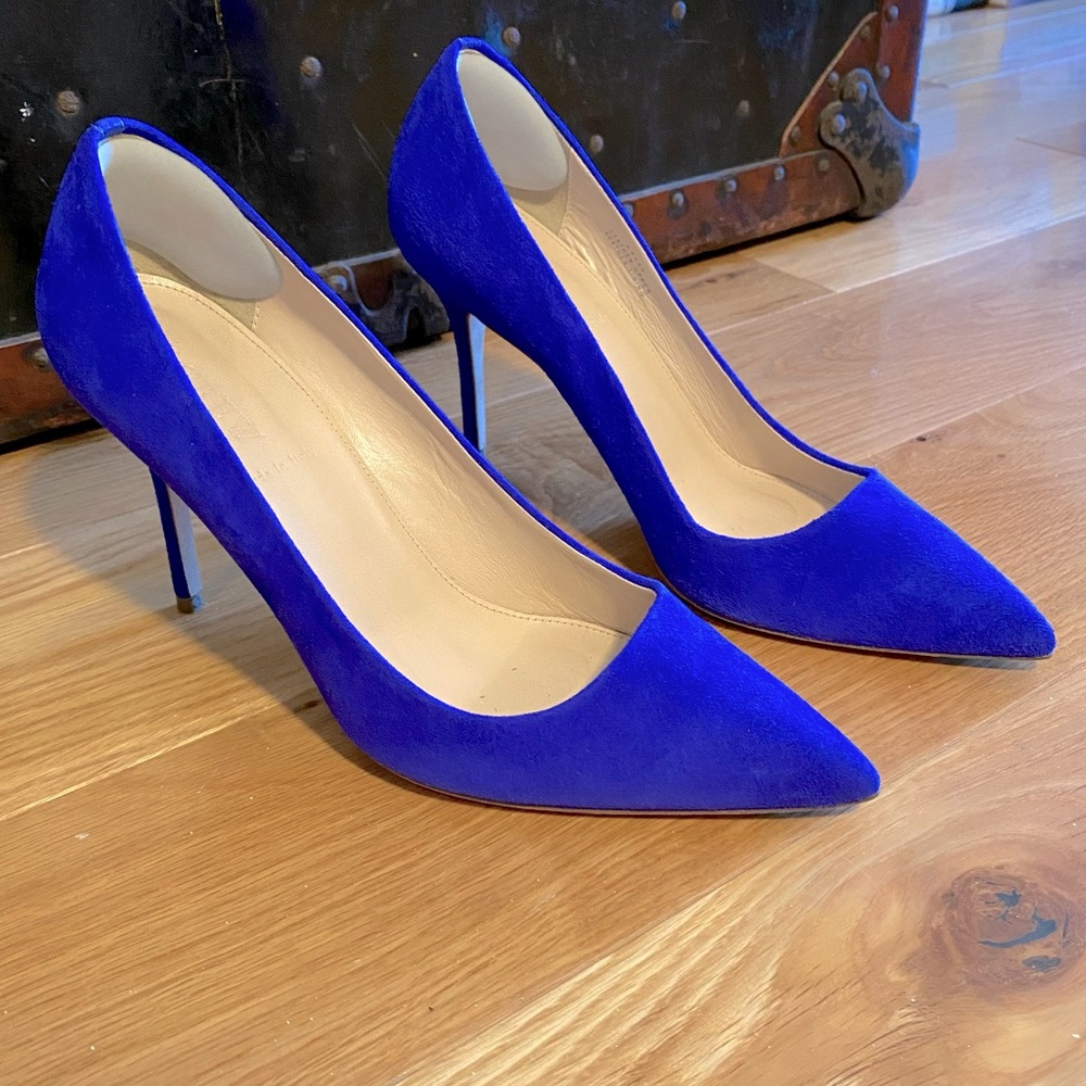 J Crew Yves Klein Blue Suede Pumps